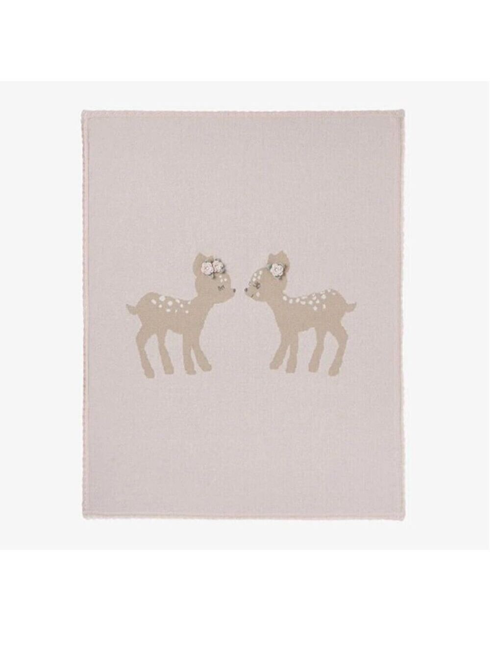 Elegant Baby Fawn Knit Baby Blanket
